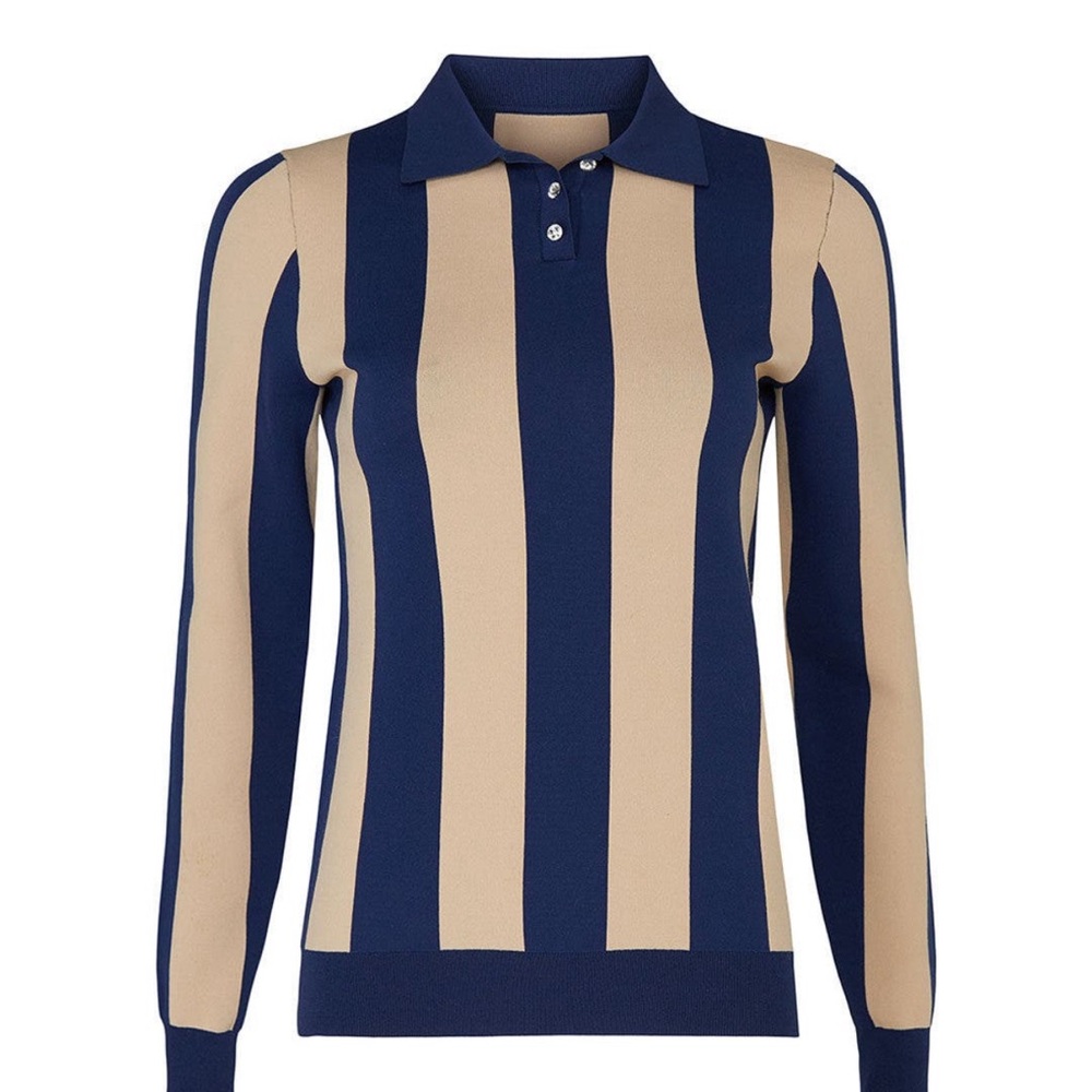 Alexa Chung Printed Polo Shirt